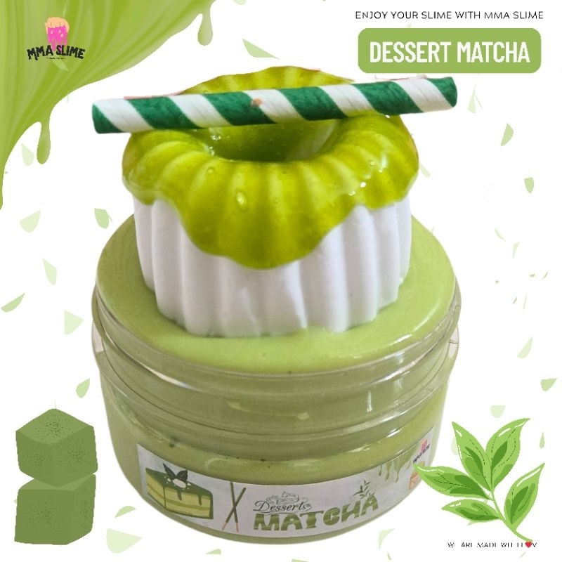 Jual SLIME MATCHA DESSERT SLIME DIY SLIME GREEN TEA SLIME MURAH BY MMA ...