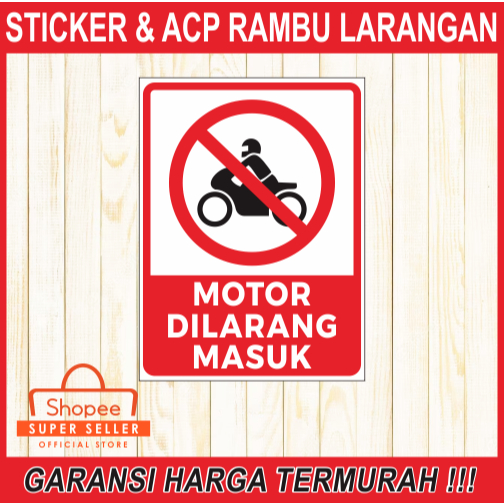 Jual STICKER DAN ACP RAMBU LARANGAN KENDARAAN TRUK MOBIL MOTOR DILARANG ...