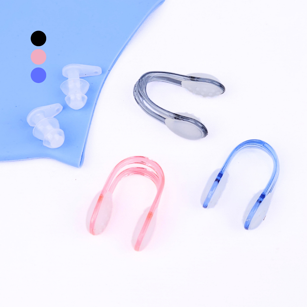 Jual SILVER earplug Penutup Telinga dan penjepit Hidung Untuk Renang ...