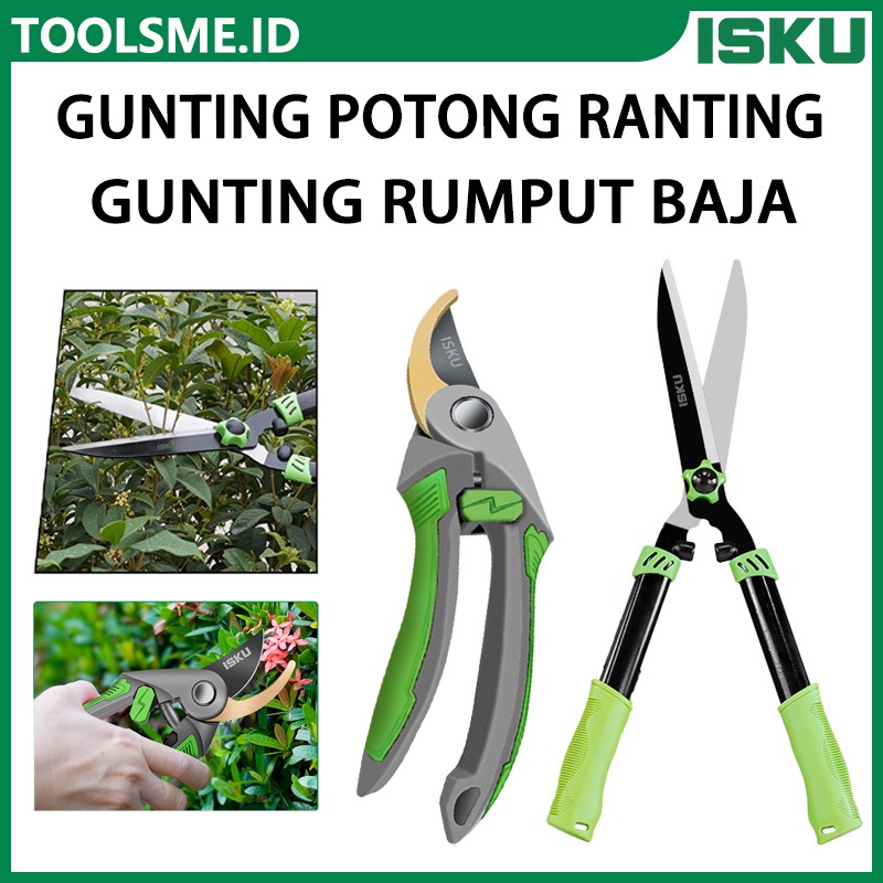 Jual ISKU Gunting Rumput Taman/Gunting tanaman /Gunting Pangkas daun ...