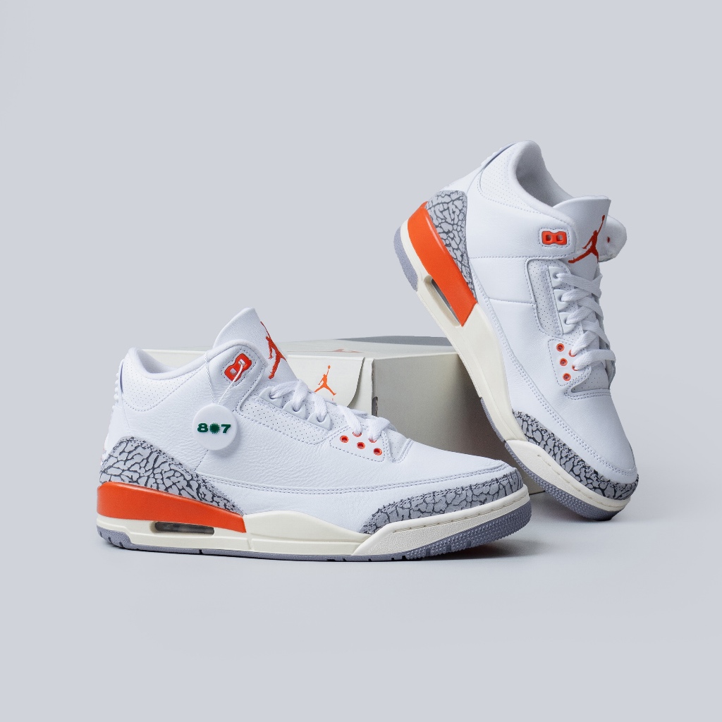 Jual Air Jordan 3 Georgia Peach White | Shopee Indonesia