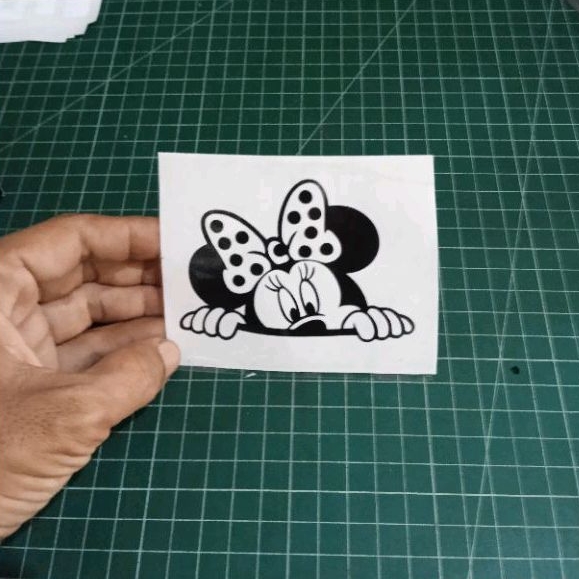 Jual STIKER MINNIE MOUSE PEEK | STICKER CUTTING LAPTOP MOBIL MOTOR ...