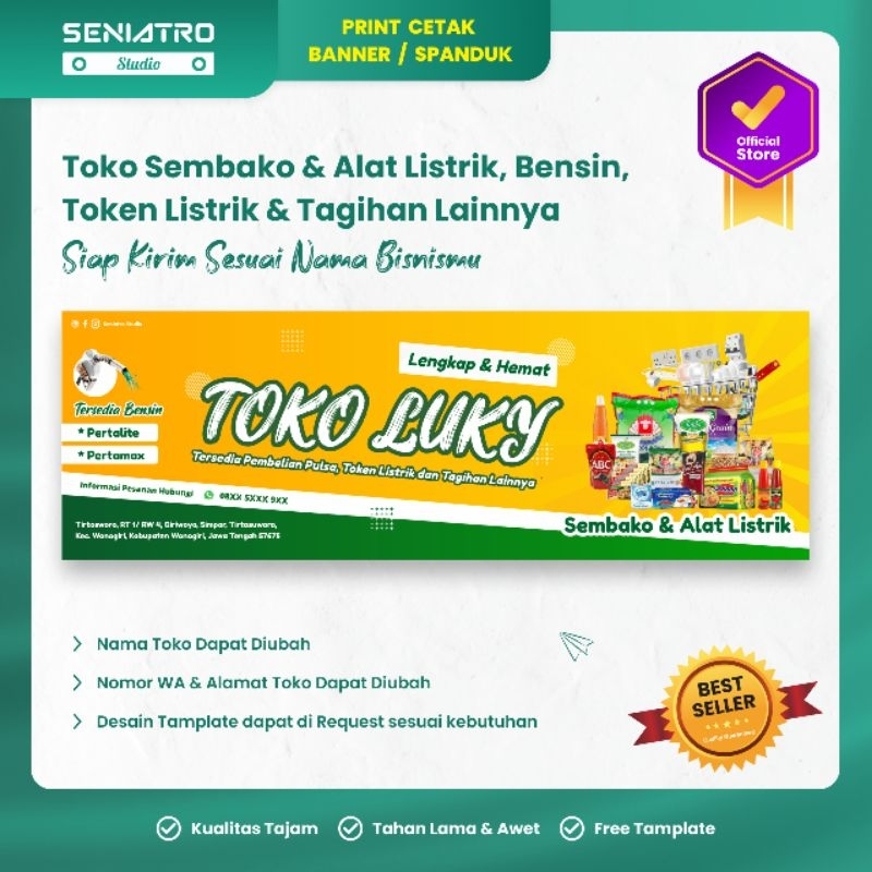 Jual CETAK + Design BANNER / Spanduk Warung Sembako - Murah Tebal Dan ...