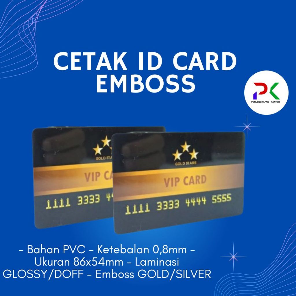 Jual Cetak Kartu Emboss Cetak IDcard Emboss HURUF TIMBUL member card ...