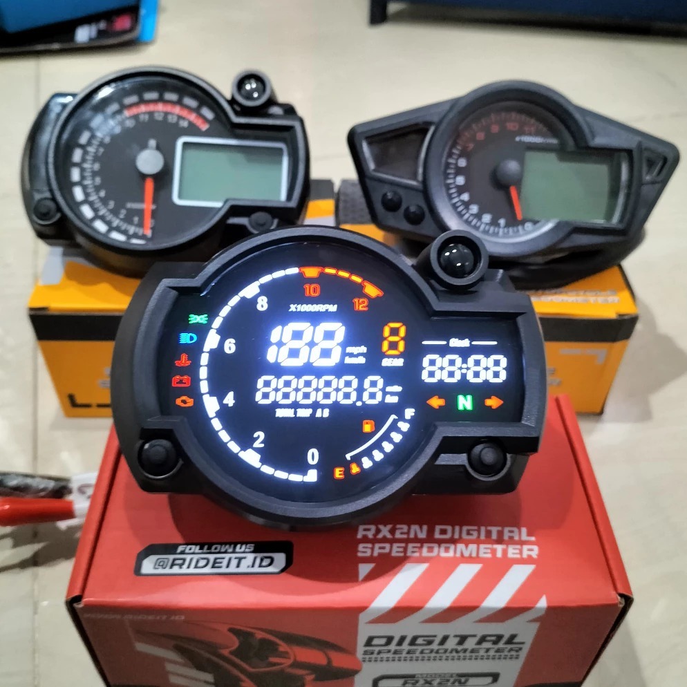 Jual Spido Koso Spedo Spidometer Digital LED Koso Plus Kabel Sensor RX2 ...