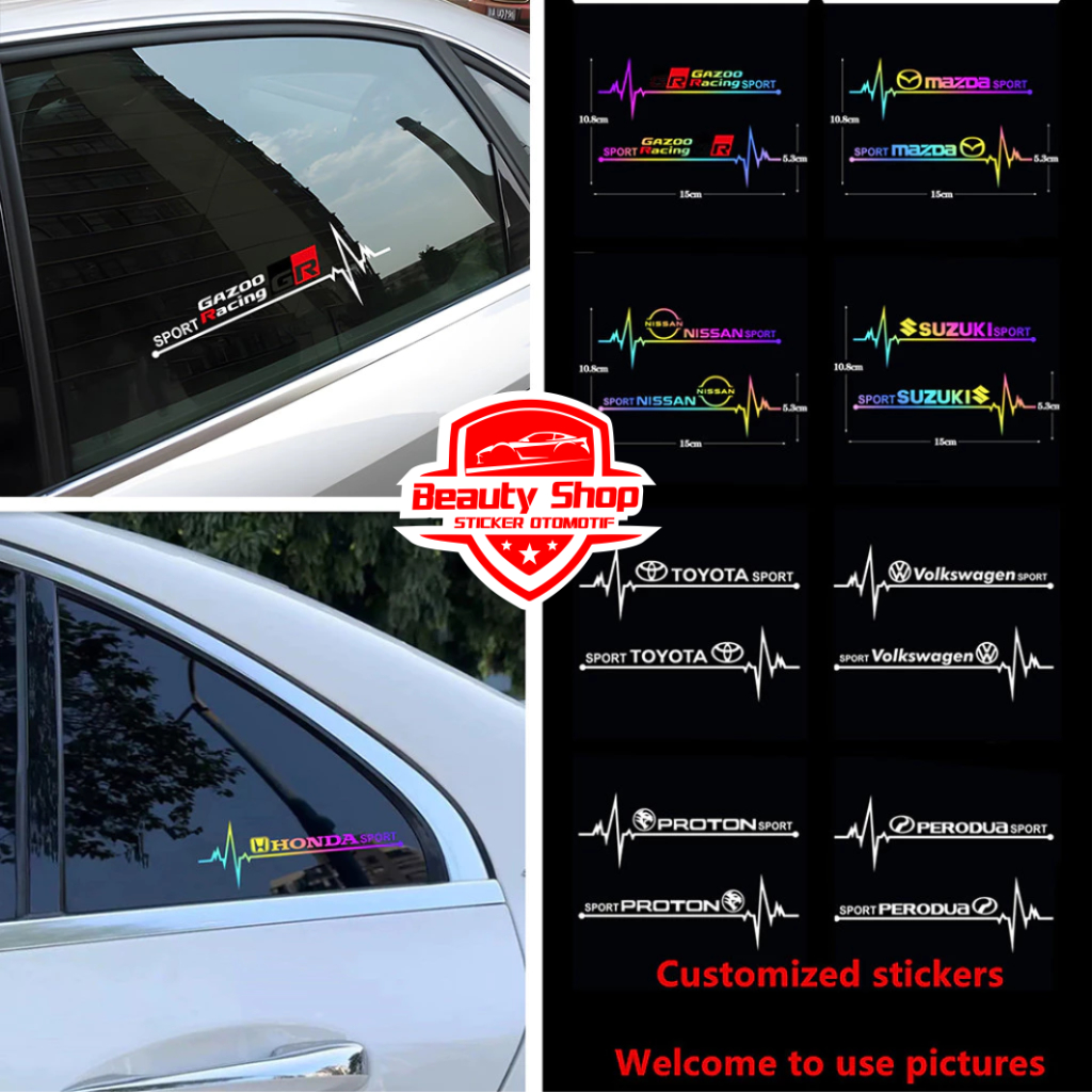 Jual 2Pcs Car Vinyl Wrap Reflective Sticker for Car Windshield ...