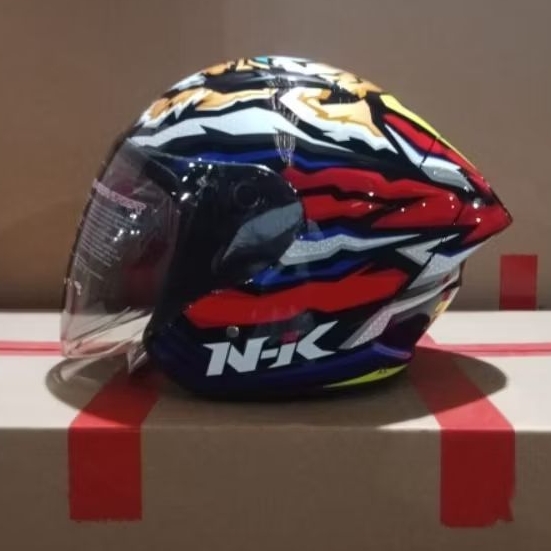 Jual Helm Half Face NHK R1 Elite GP Edition Damok Tigers Size S M L XL ...