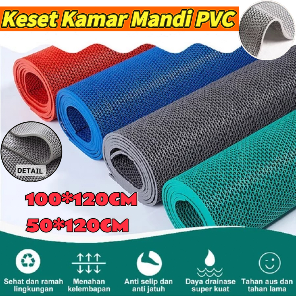 Jual Keset Karpet PVC Anti Slip 100cm*120cm/Alas Kamar Mandi Anti Slip ...