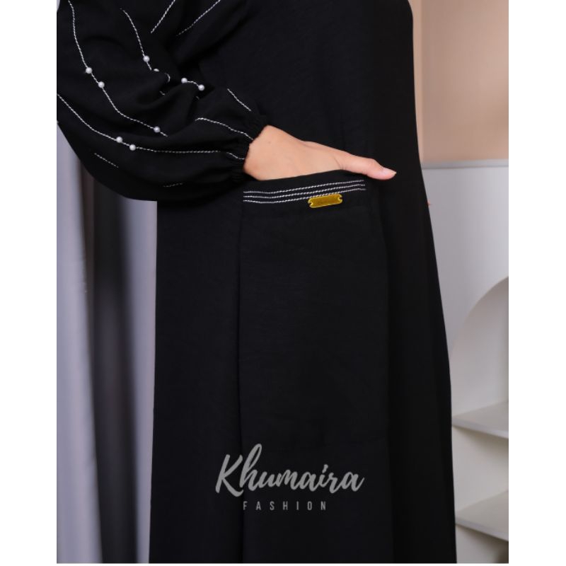 Habibah dress gamis  abaya ful size  S-M-L-XL-XXL gamis jumbo polos bahan crinkle tangan balon