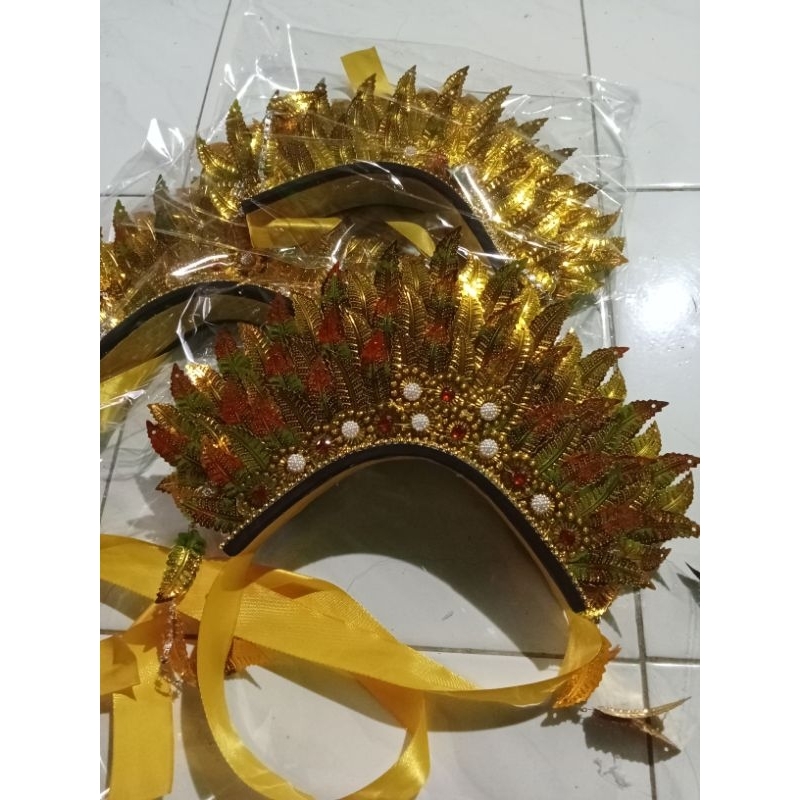 Jual mahkota sunting daun raja/mahkota tari/mahkota adat | Shopee Indonesia