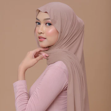 Nabillasyal Lilla Series Pashmina 2 In 1 Hijab Semi Instant Cotton