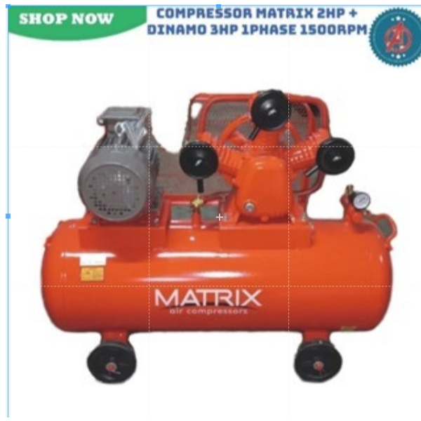 Jual Kompresor Angin Matrix 2 HP 100L MTX-3065 / Air Compressor 2 HP ...