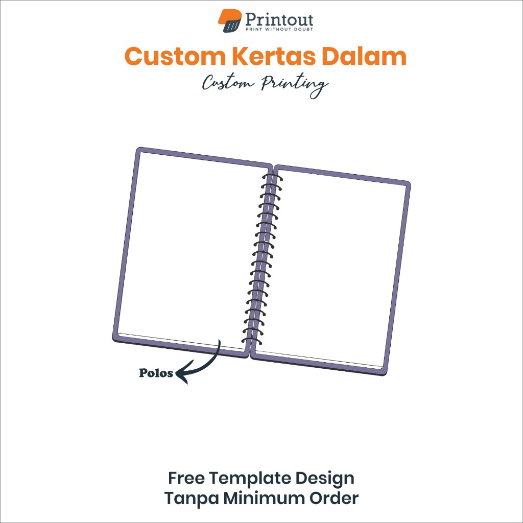 Jual Printout Notebook Custom Cover Isi Polos A5 & A6 50 Lembar ...