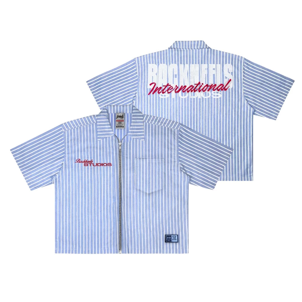 Workshirt Zipper Stripe