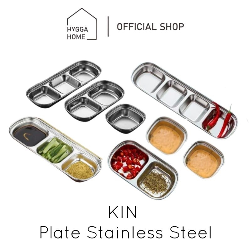 Jual Hygga Home KIN Plate Stainless Steel Tempat Wadah Makanan Bumbu ...