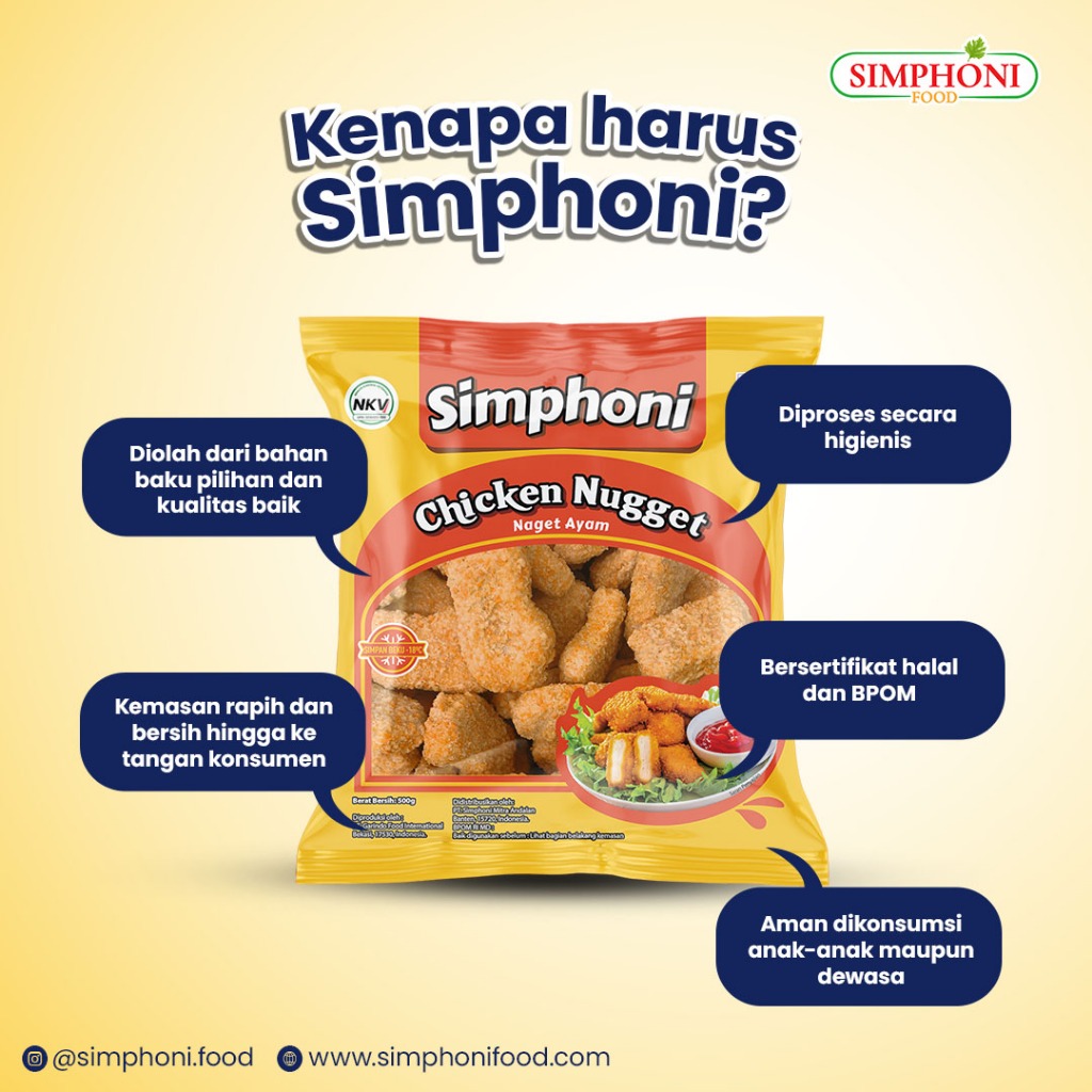 Jual Simphoni Chicken Nugget 500gr/225gr [HALAL] | Shopee Indonesia