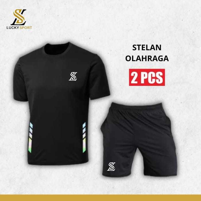 Jual SETELAN OLAHRAGA RUNNING PRIA DRY FIT BAJU JERSEY CELANA OLAHRAGA