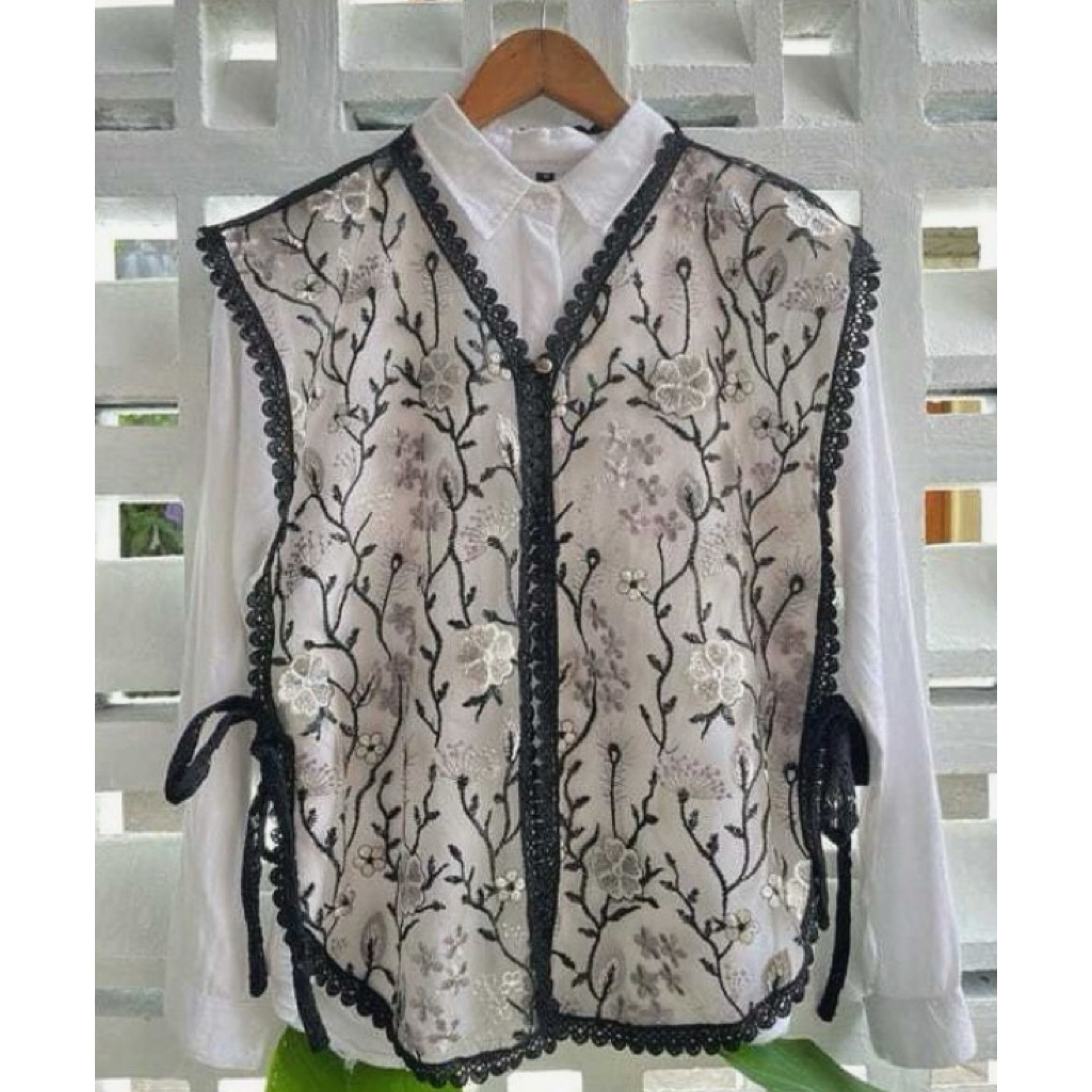 Jual VEST TILLE TALI | ROMPI TILE TALI | VEST LACE ROMPI LACE OUTER ...