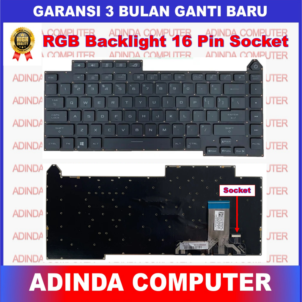 Jual Keyboard Asus ROG Strix G15 G513 G513QM G513QR G513QY G513R G513RC ...