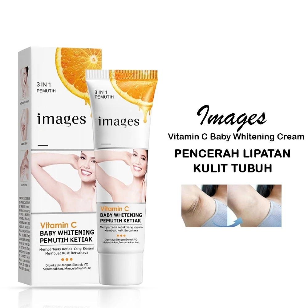 Cream Memutihkan Ketiak, Leher, Selangkangan - Images Baby Whitening Krim Ampuh Pembersih | AutoStock