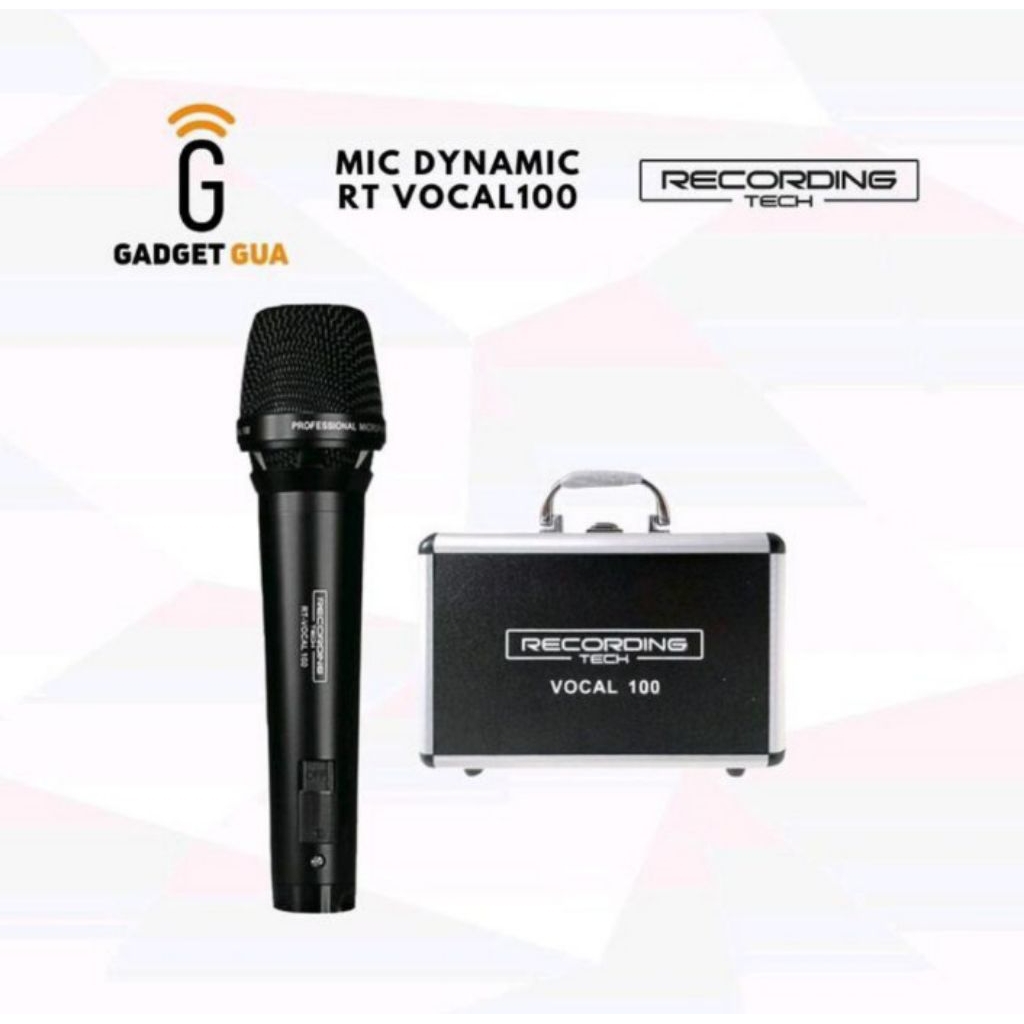 Jual Mic Recording tech RT 100 Vocal Profesional dynamic | Shopee Indonesia