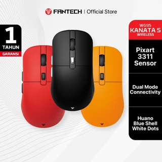 Fantech KANATA WIRELESS Mouse Gaming Wireless RGB Macro WG9 WG9s DPI 12.000