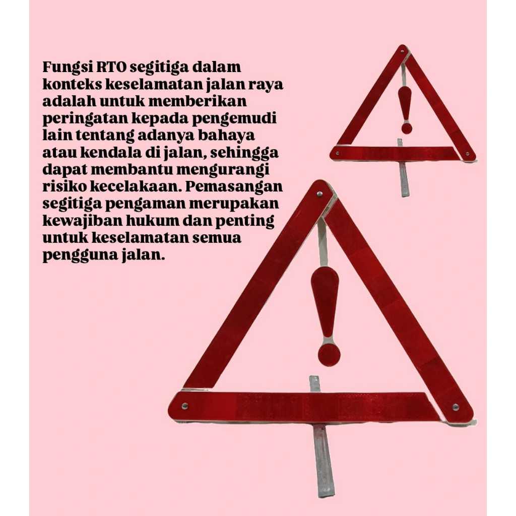Jual SEGITIGA REFLEKTOR / RTO / SEGITIGA PENGAMAN MOBIL / EMERGENCY ...