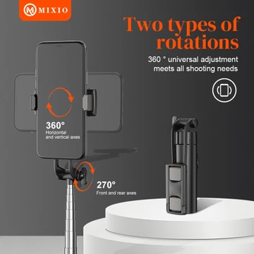 MIXIO A33 80CM Tongsis Bluetooth Selfie Stick Tripod Super Mini For Smartphone