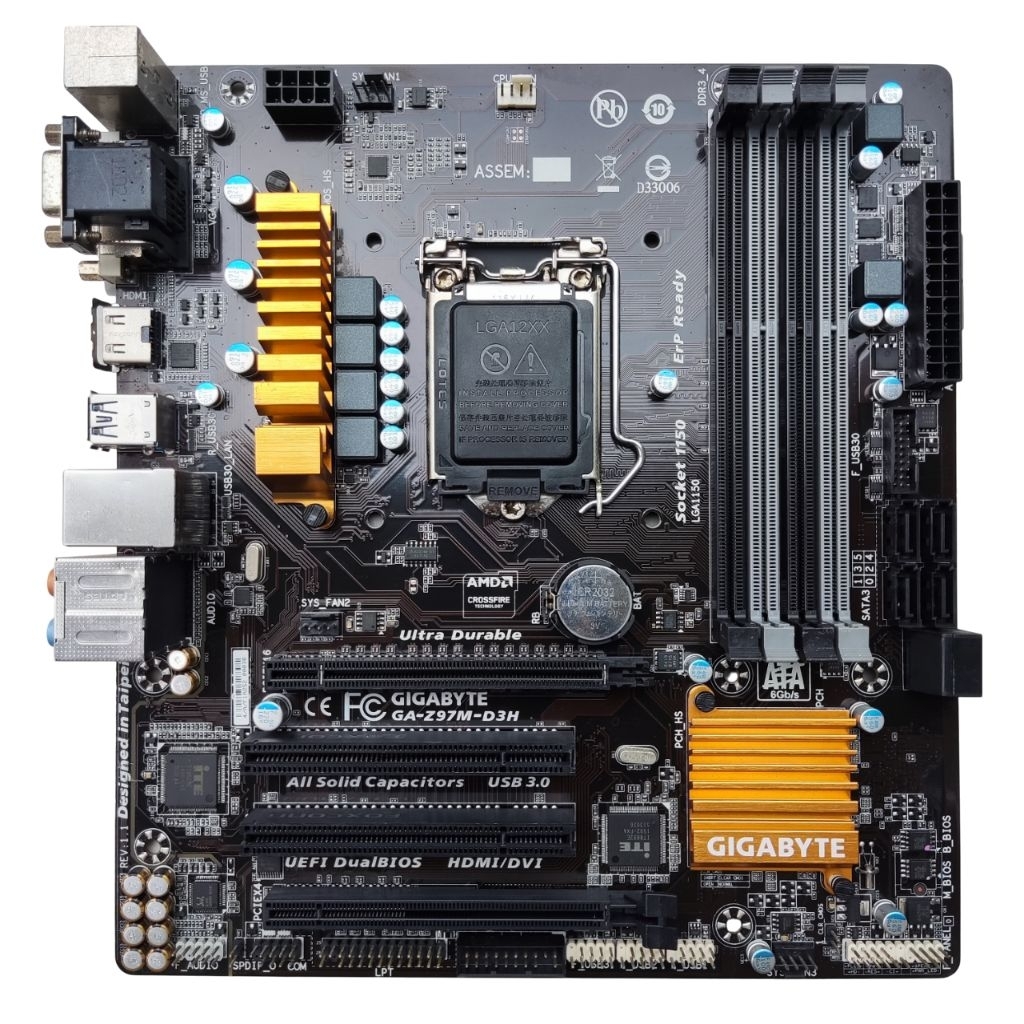 Jual MOTHERBOARD GIGABYTE Z97M-D3H LGA 1150 DDR3 GEN 4 | Shopee Indonesia