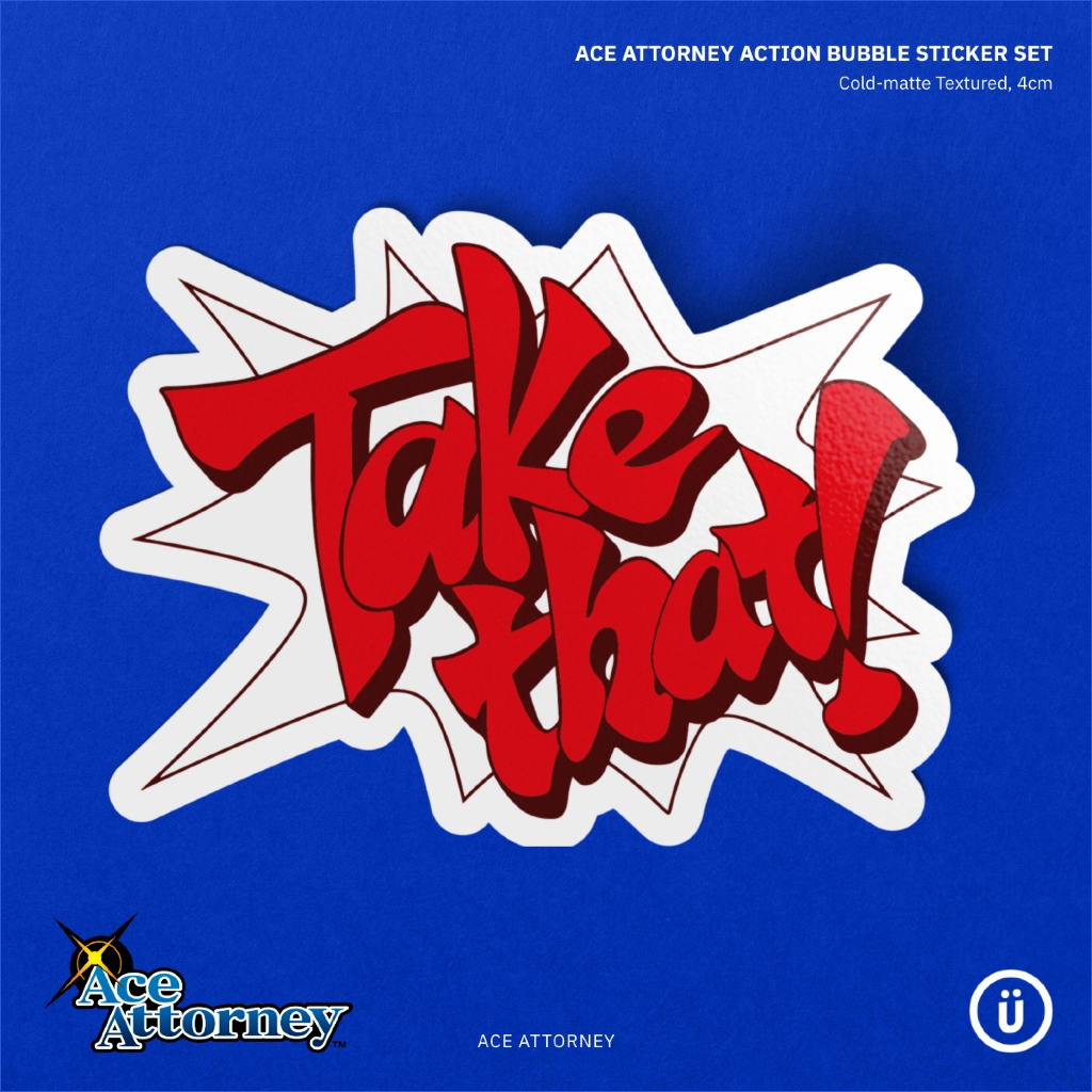 Jual Ace Attorney - Action Bubble Sticker Set - Objection! (Fanmade ...