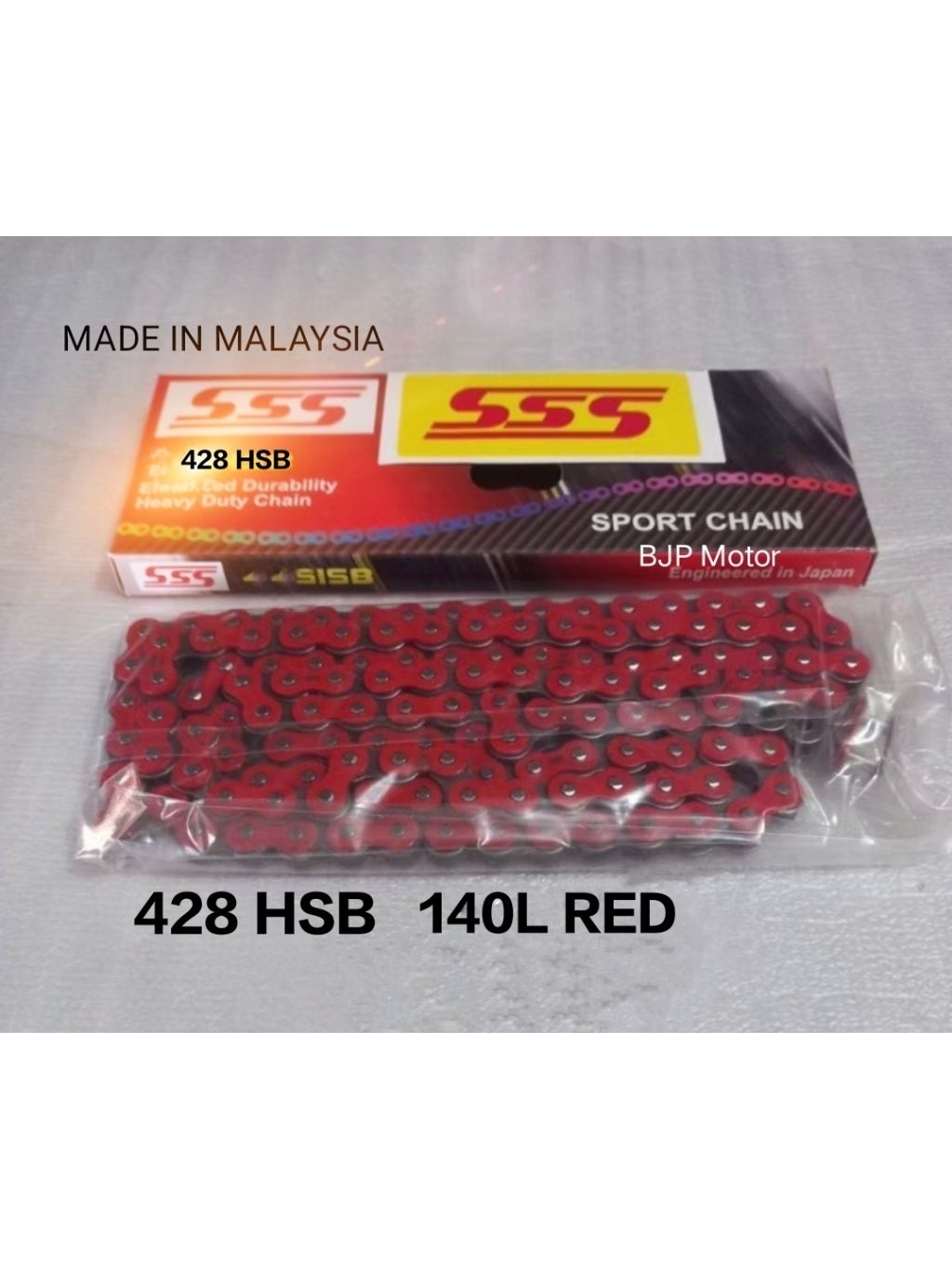 Jual Rantai Chain SSS 428 HSB ukuran 130L / 140L warna MERAH dan BIRU ...