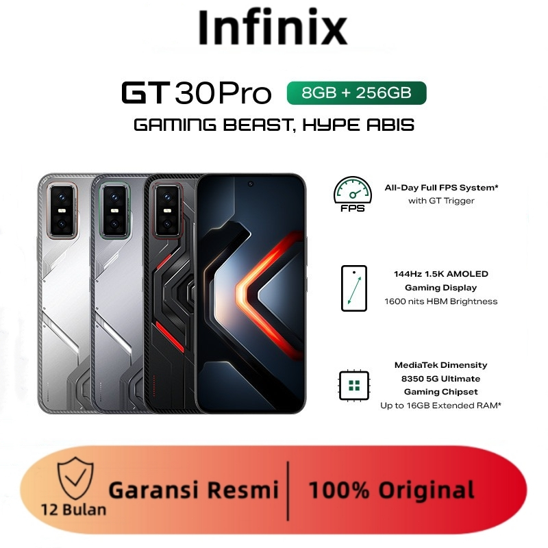 Jual NEW ORI Infinix GT 30 Pro 8/256GB - Up to 16GB Extended RAM ...