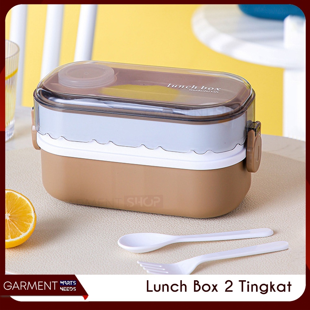 Jual KMSUSPLA - Lunch Box 2 Tingkat Kotak Bekal Makan Siang Bentox Box ...