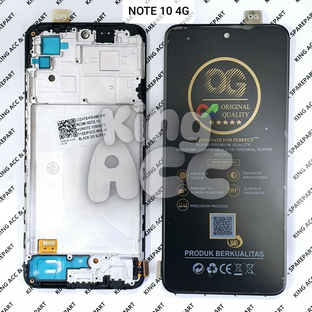 Jual OG SUPER LCD TOUCHSCREEN + FRAME XIAOMI REDMI NOTE 10 4G / NOTE ...