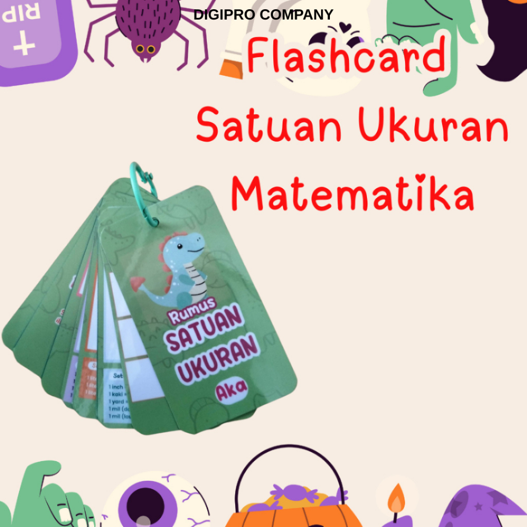 Jual Flashcard Rumus Satuan Ukuran Matematika Media Belajar Anak ...