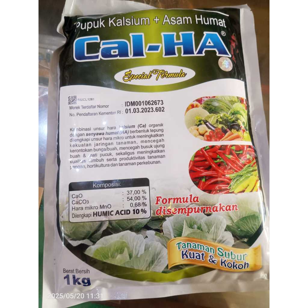 Jual CalHA 1 Kg Cal-HA 1 Kg Pupuk Kalsium Plus Asam Humat cal ha ...