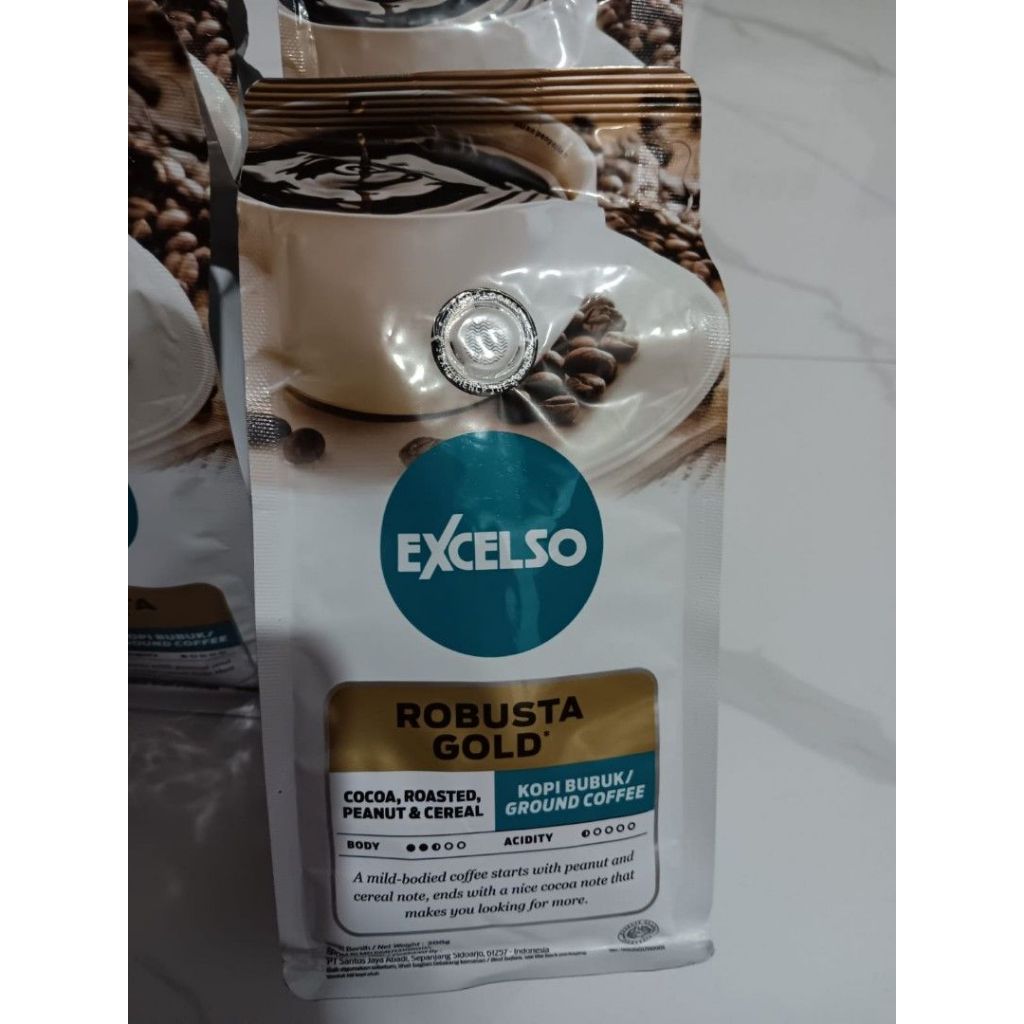 Jual Excelso Kopi Robusta Gold Bubuk 200gr / Kopi Bubuk Excelso Robusta ...