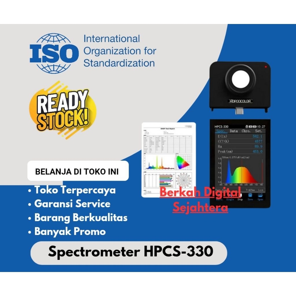 Jual LUX Light Meter Spectrum Measurement Led Spectrum Analyzer CCT CRI ...