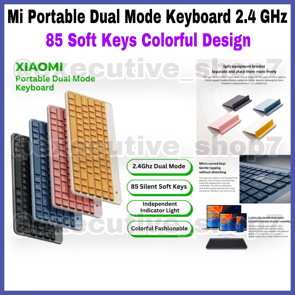 Jual Mi Portable Dual Mode Keyboard 2.4 GHz - 85 Soft Keys Colorful ...