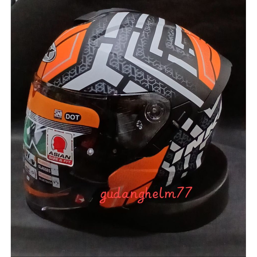 Jual HELM INK TERRA 2 MOTIF #2 - HELM INK HALF FACE DOUBLE VISOR ...