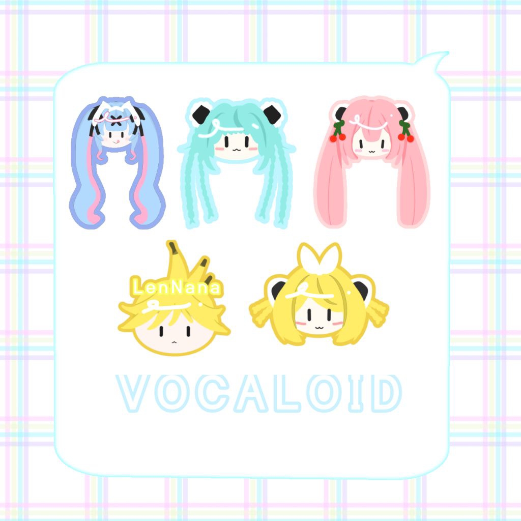 Jual Sticker Vocaloid, Kagamine Rin, Kagamine Len, Miku, Sakura Miku ...