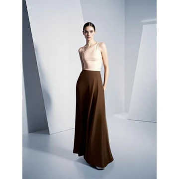 Rok Satin 90CM Satin Long Skirt Rok Satin Panjang S Sampai 3XL