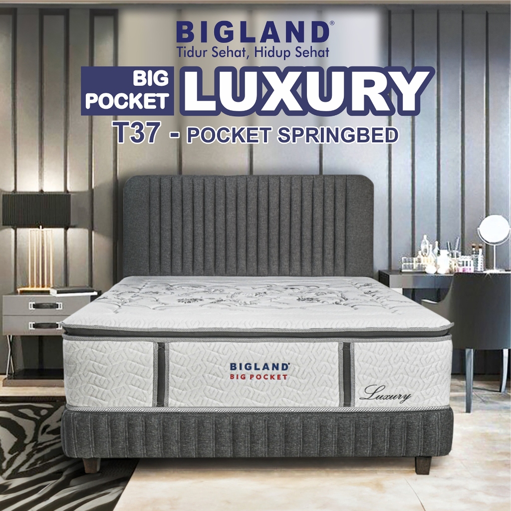 Jual SPRINGBED BIGPOCKET PILLOW TOP LUXURY (T 37) By BIGLAND ...