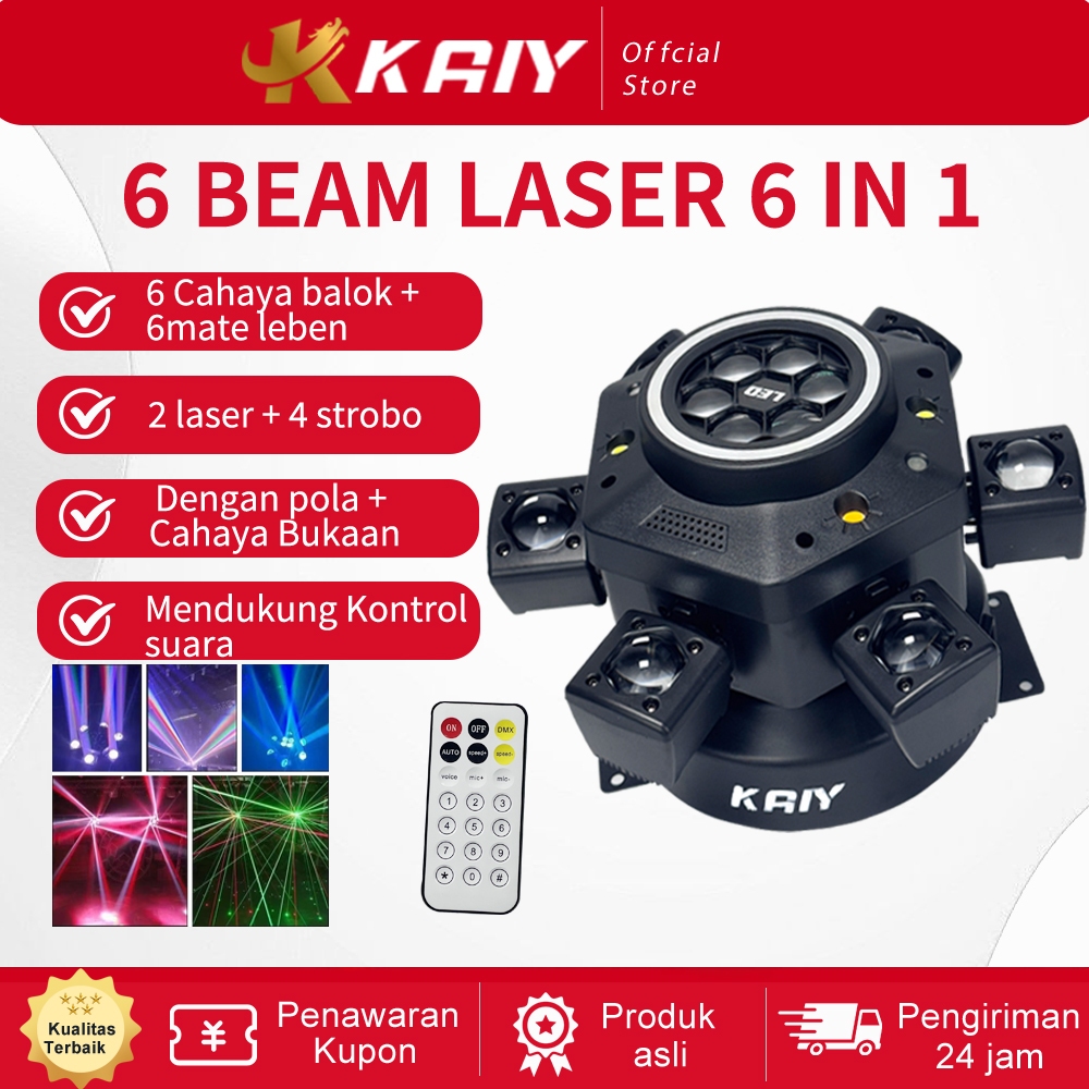 Jual KAIY 150W LED Moving Cyclone Laser Beam Light 6 in 1 Lampu ...