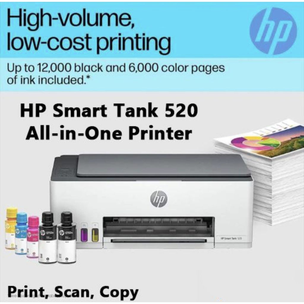 Jual Printer HP Smart Tank 520 (Print Scan Copy) | Shopee Indonesia