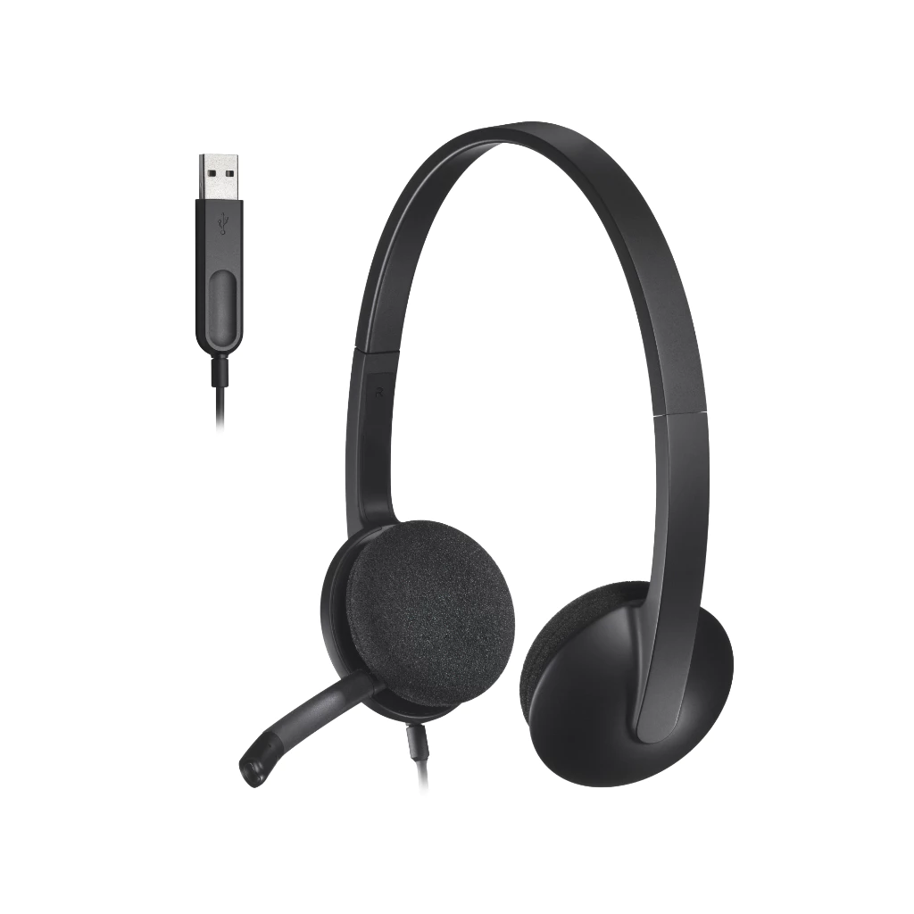 Logitech H340 Headset Stereo USB dengan Mikrofon Noise-Cancelling
