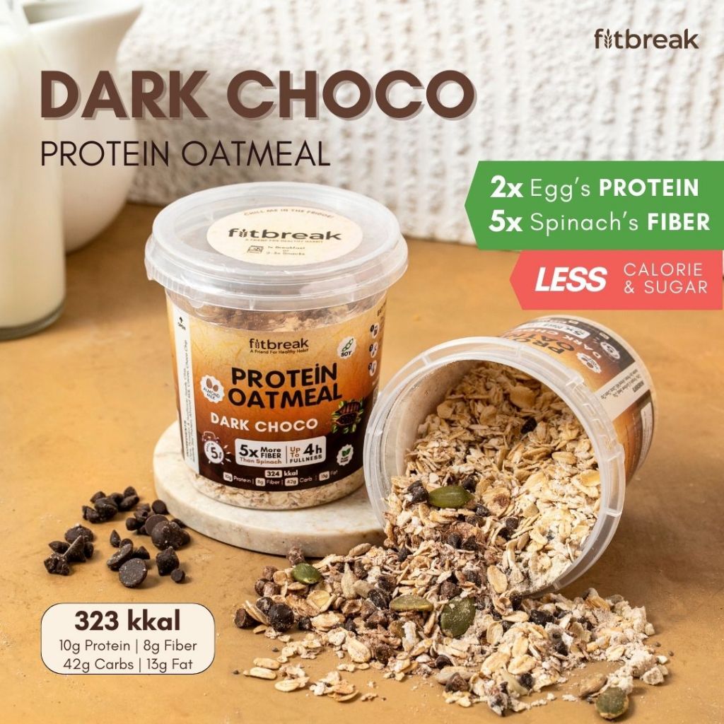 Jual Fitbreak Bundling Kemasan Refill Free 1 Jar Protein Oatmeal Pouch ...