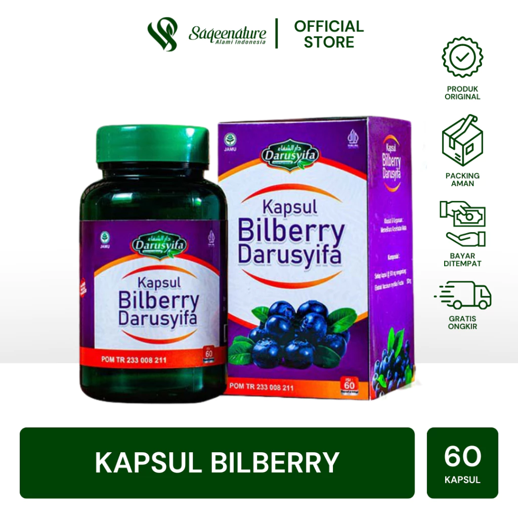 Saqeenature Kapsul Bilberry: Solusi Herbal Alami untuk Mata Minus, Silinder, dan Katarak