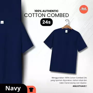 Kaos Polos Lengan Pendek 24S Soft Cotton Combed Premium