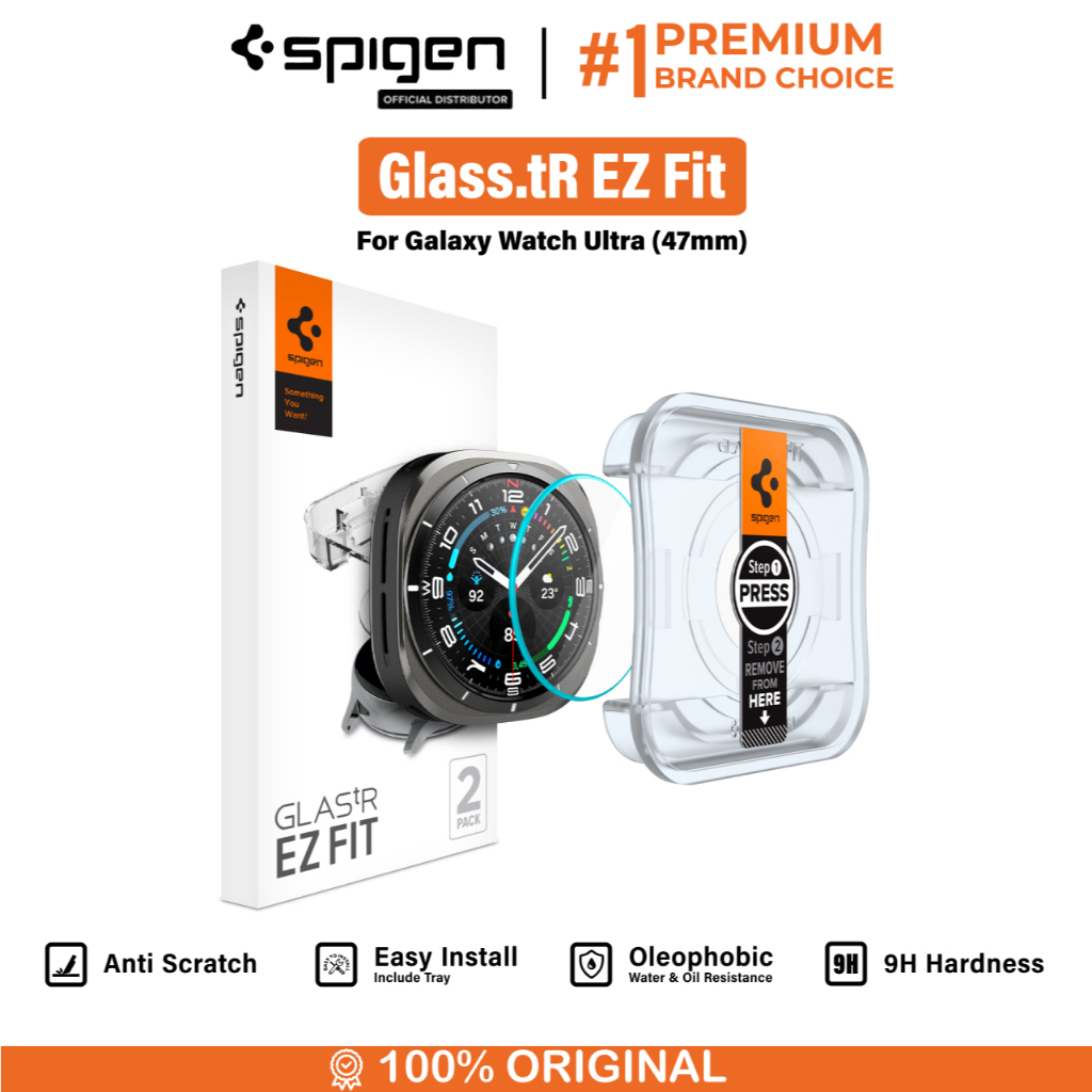 Jual SPIGEN Tempered Glass for Samsung Galaxy Watch Ultra 47mm GlastR ...